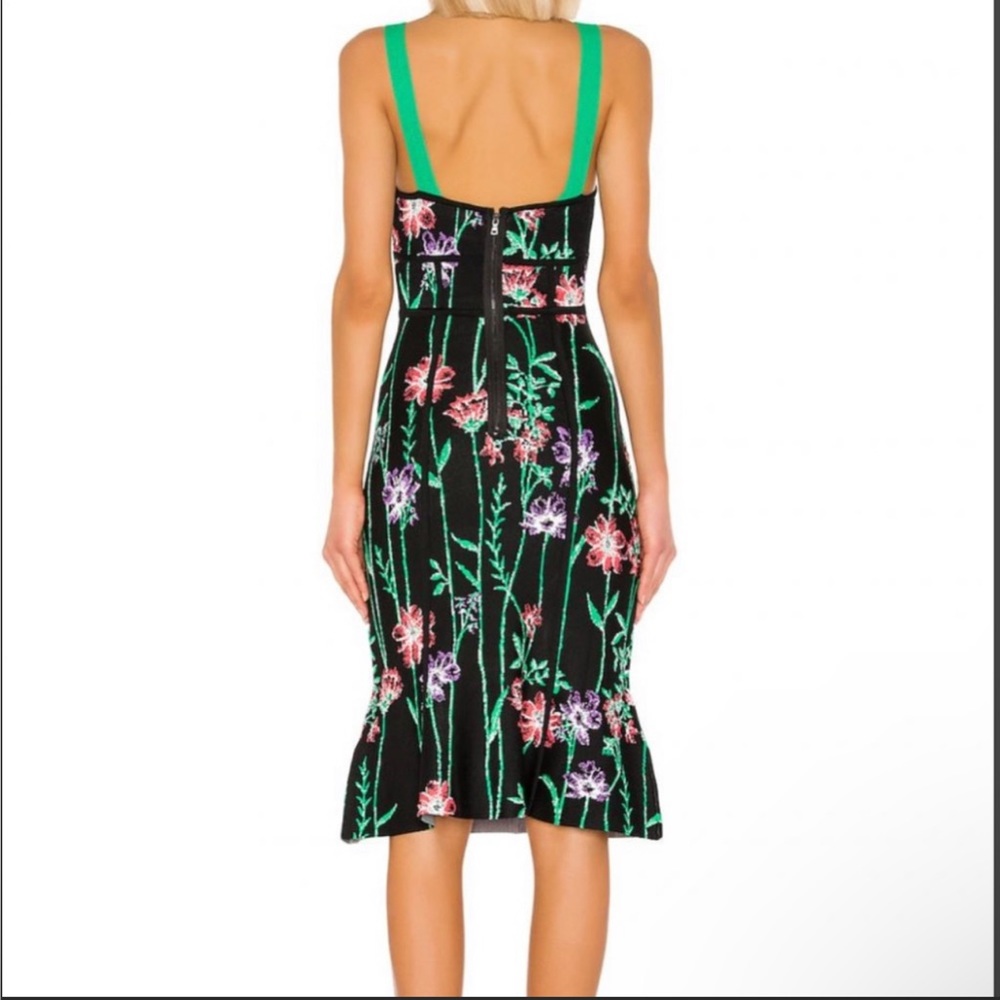 BCBGMAXAZRIA Floral Midi Knit Dress 👗 Medium ❤️ HL - Picture 3 of 14
